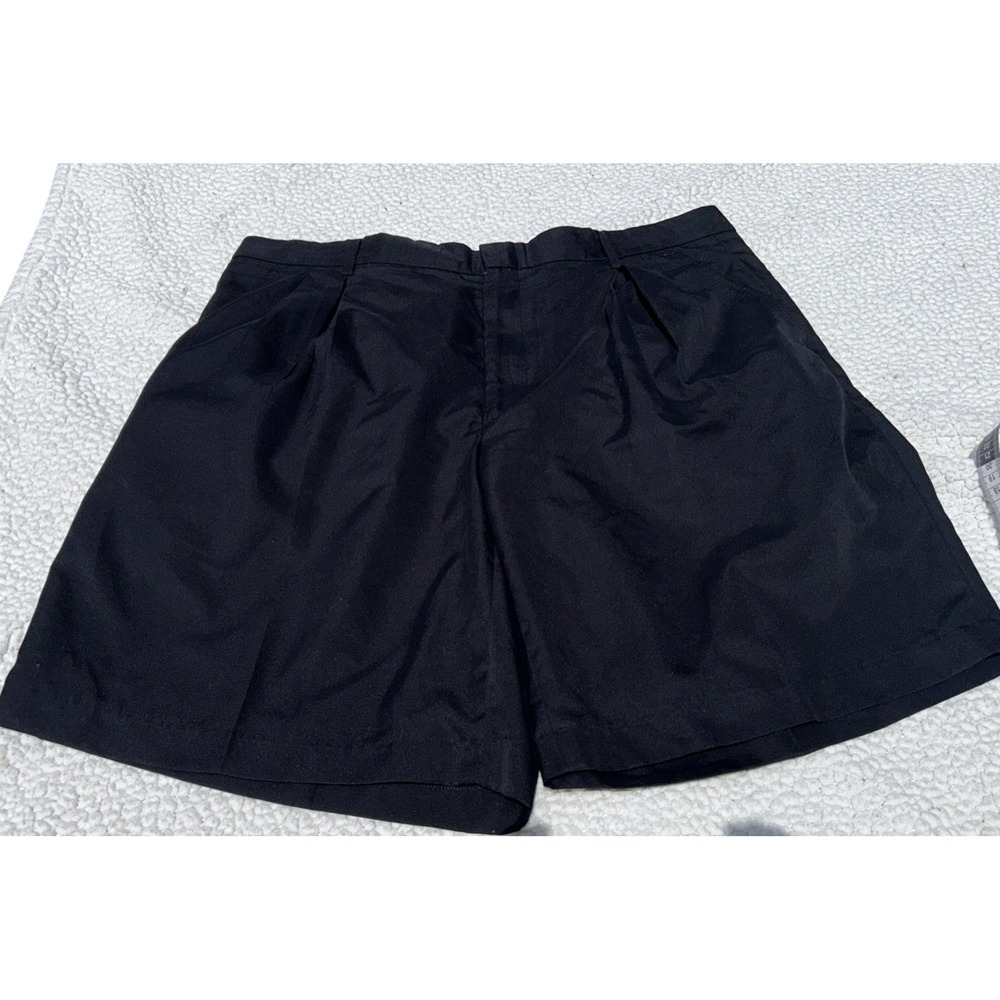 Boast USA Men Black Pleated Tennis Shorts Size 38 Polyester Preppy Golf Athletic